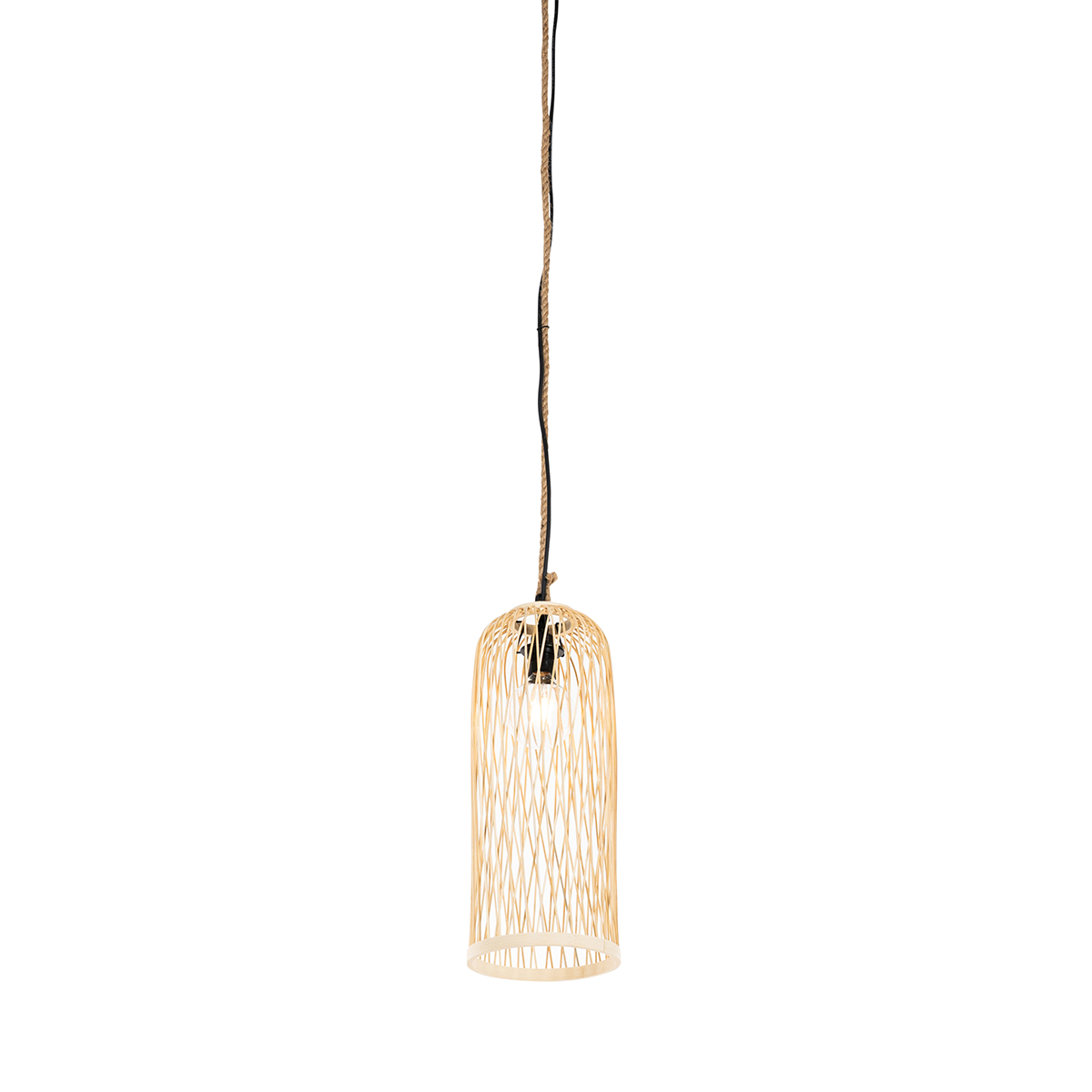 Rustic Outdoor Pendant Light Rattan 25 cm - Calamus
