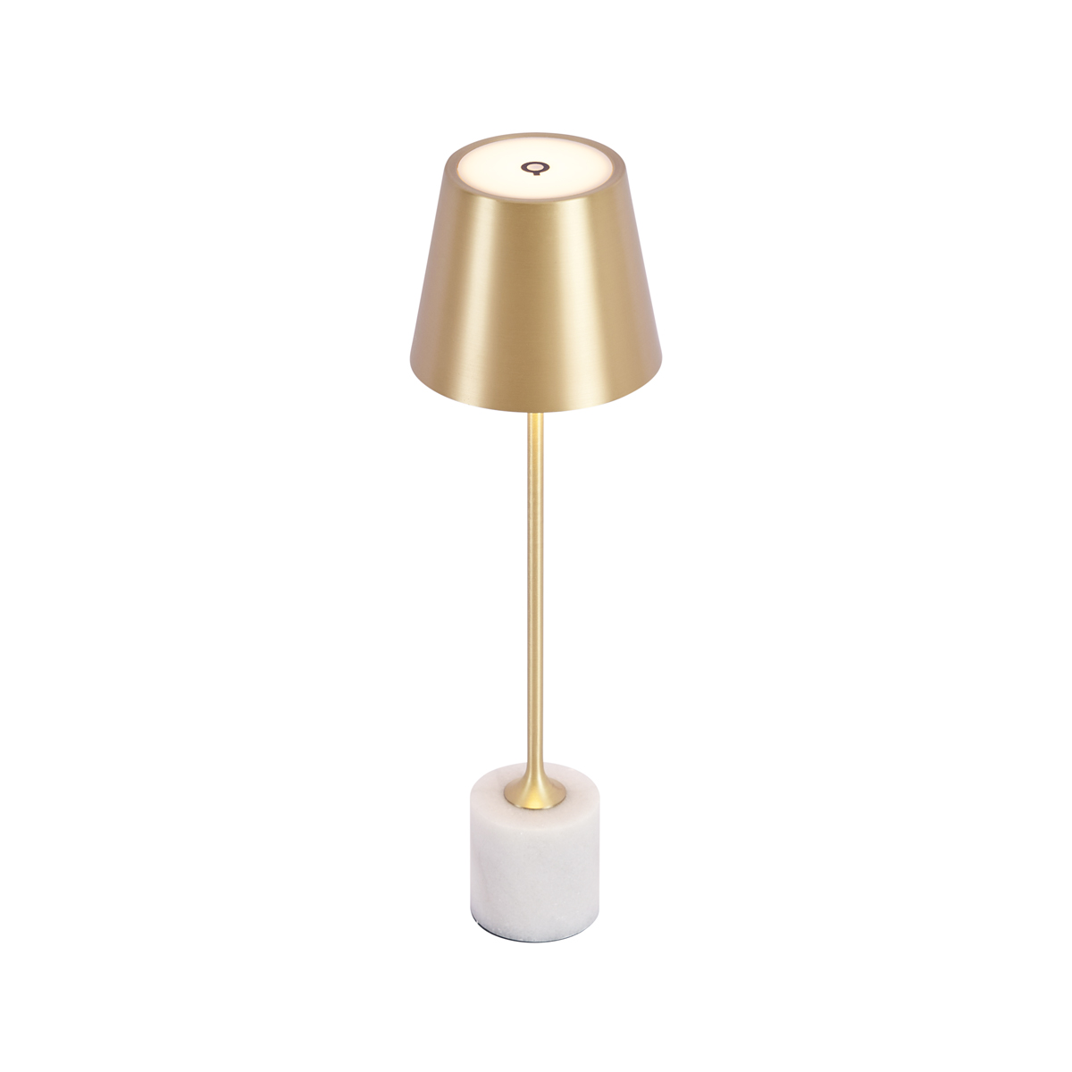 Lámpara de mesa moderna dorada de 37 cm con LED, regulable, IP54 y recargable - Topi