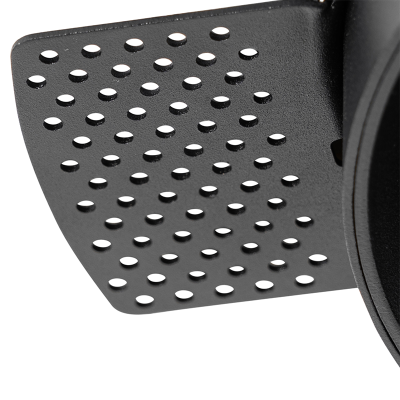 Foco empotrable moderno negro GU10 AR111 redondo sin marco - Oneon