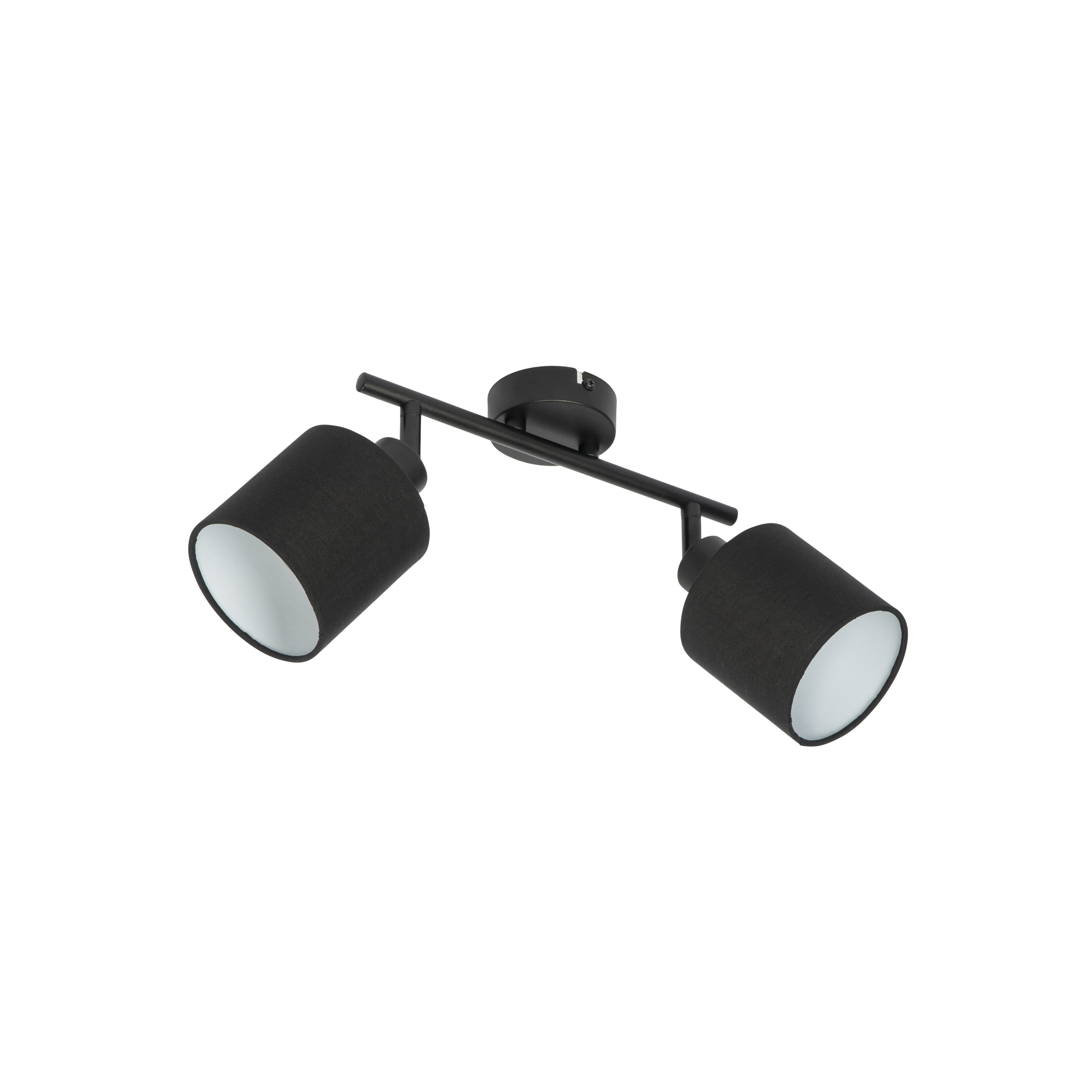 Faretto da soffitto nero con paralume nero 2 luci orientabile - Hetta