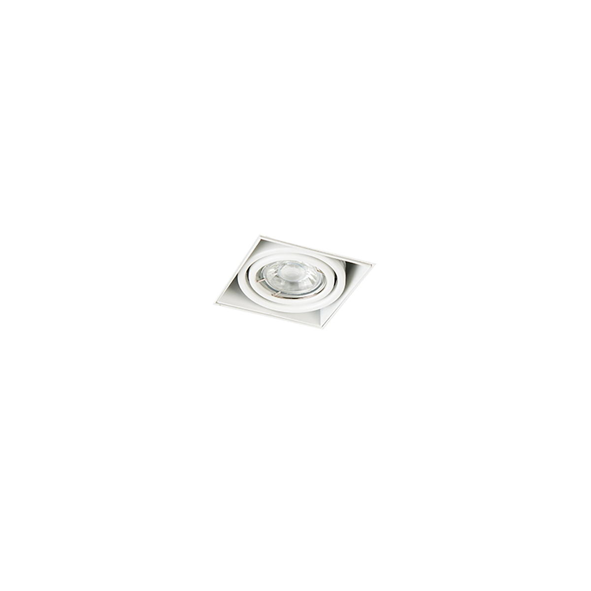 Set de 6 focos empotrables blancos GU10 inclinables sin marco - Oneon
