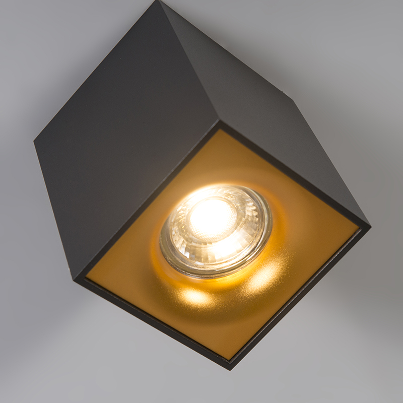 Modern Spotlight Black with Gold - Quba delux