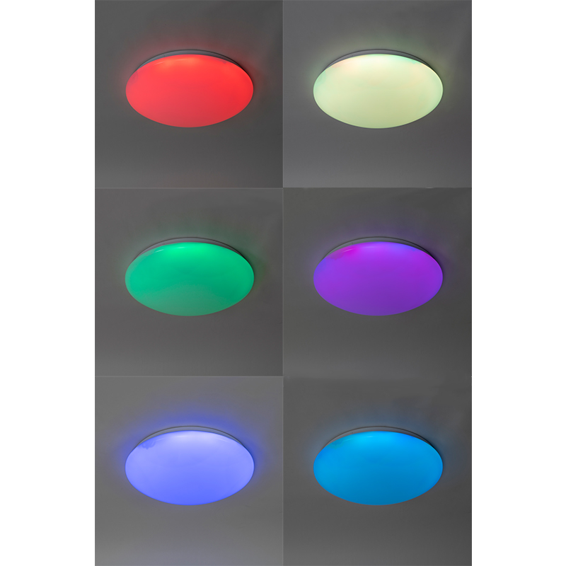 Smarte moderne Deckenleuchte weiß 38 cm inkl. LED und RGB - Iene
