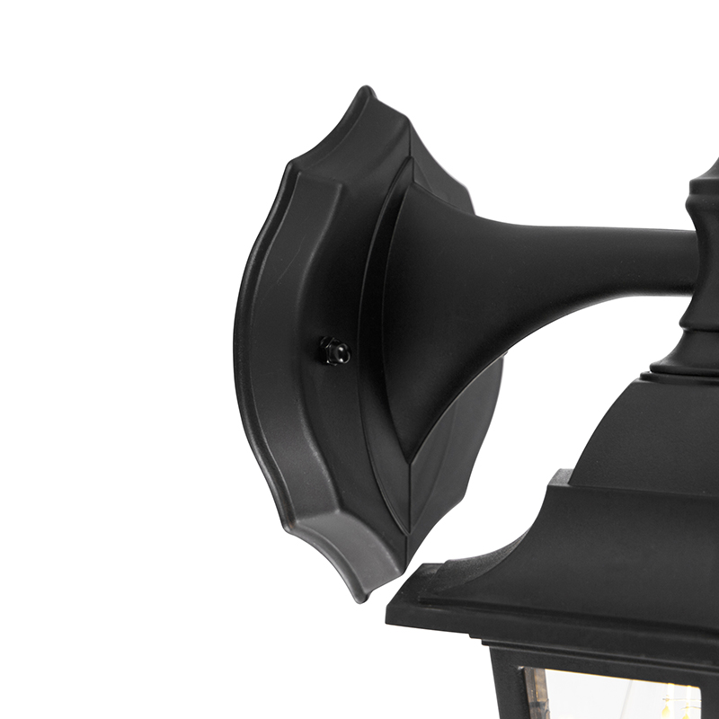 Classic Outdoor Wall Light Black IP44 - New Haven