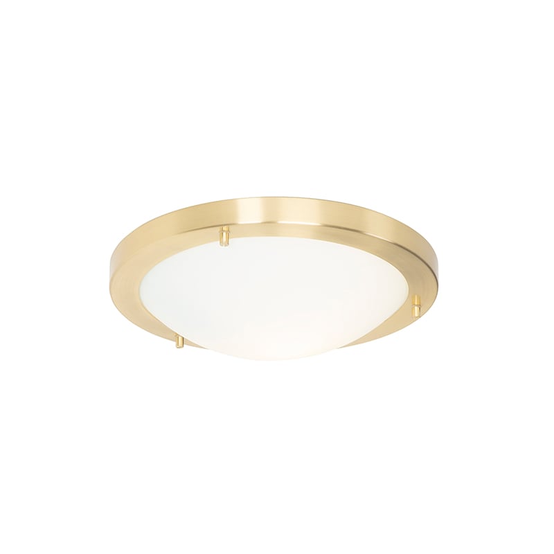 Plafonnier moderne doré 31 cm IP44 - Yuma