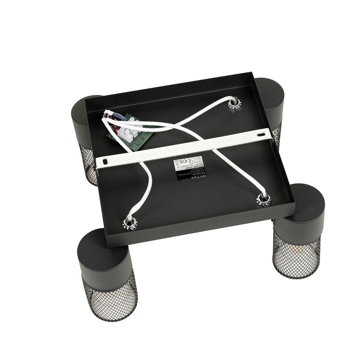Industrial Ceiling Spot Black 4-Light Adjustable - Jim