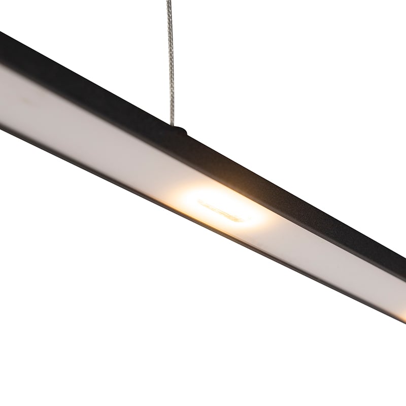 Lámpara colgante de diseño negra con LED y atenuador táctil - Platina