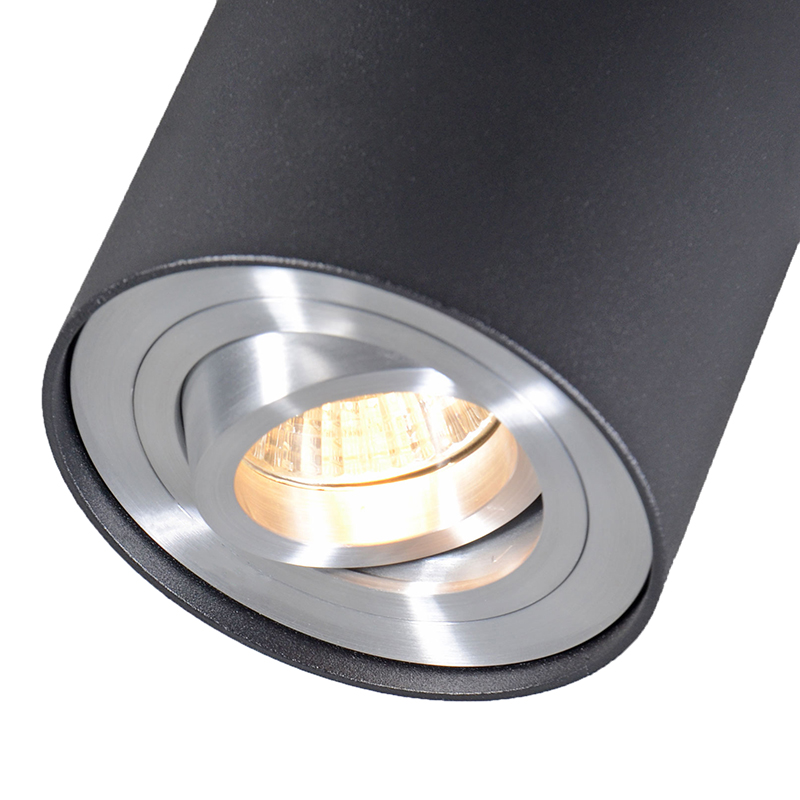 Set of 6 Ceiling Spotlights Rondoo Up Dark Grey