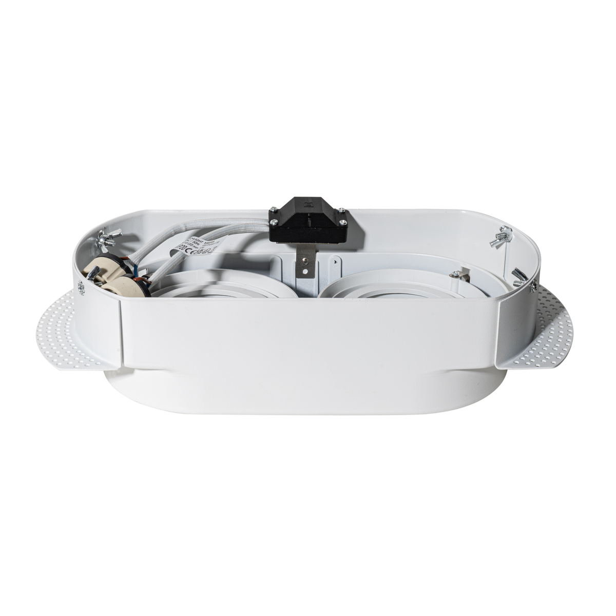 Juego de 6 focos empotrables redondos blancos GU10 70mm 2-luces - Hubs