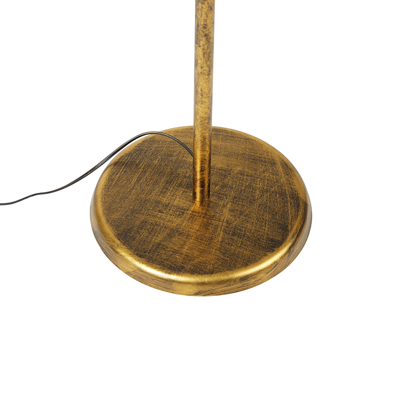 Vintage Stehlampe Antik Gold 32 cm ohne Schirm - Linde
