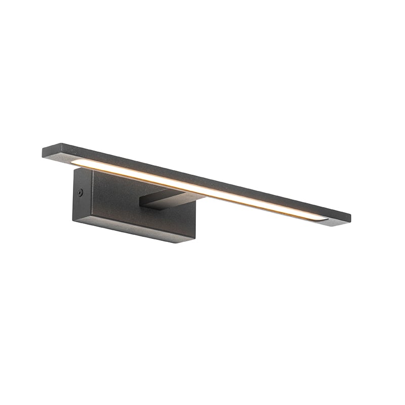 Applique murale moderne noire 41,5 cm avec LED IP44 - Jerre