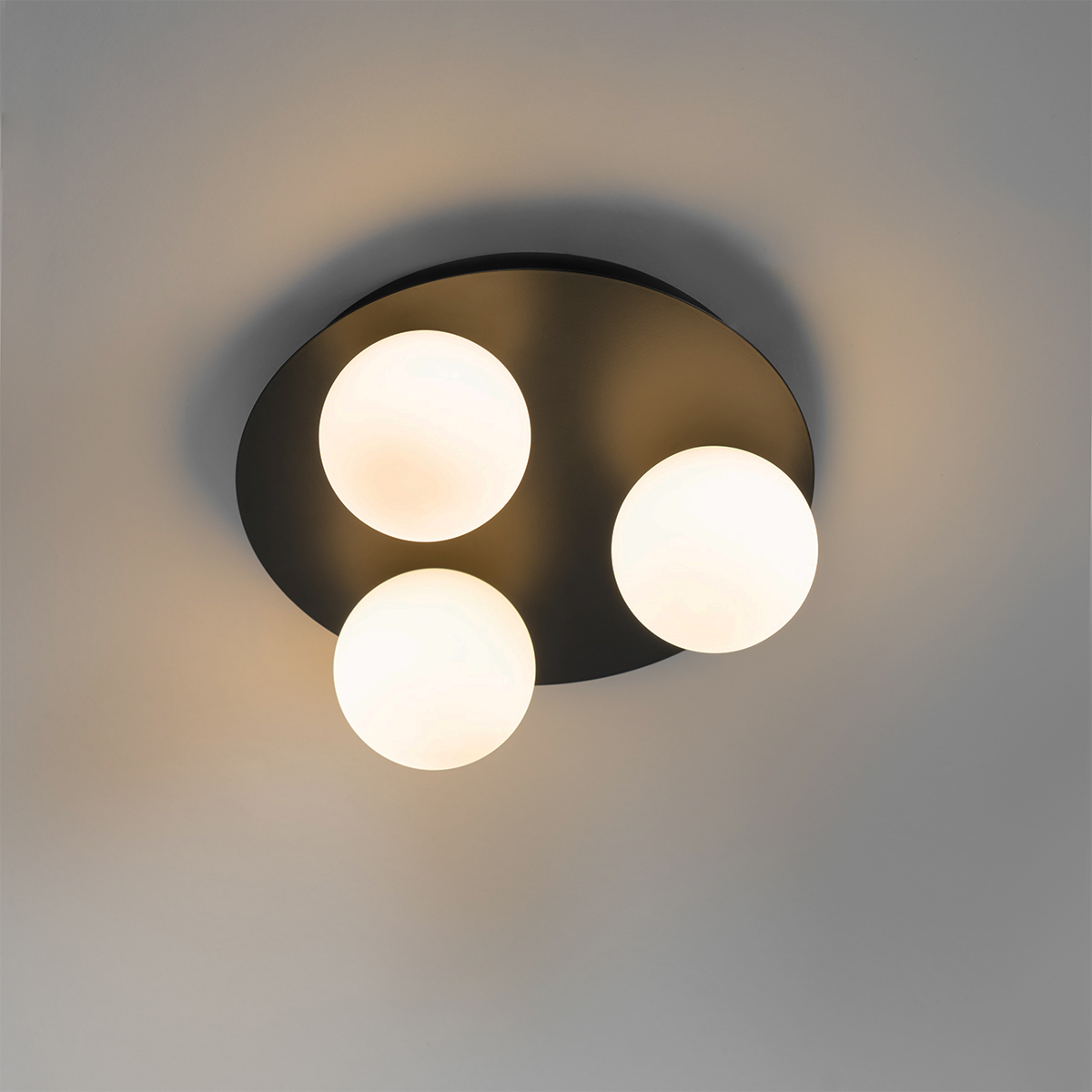 Modern Bathroom Ceiling Light Black 3-Light - Cederic