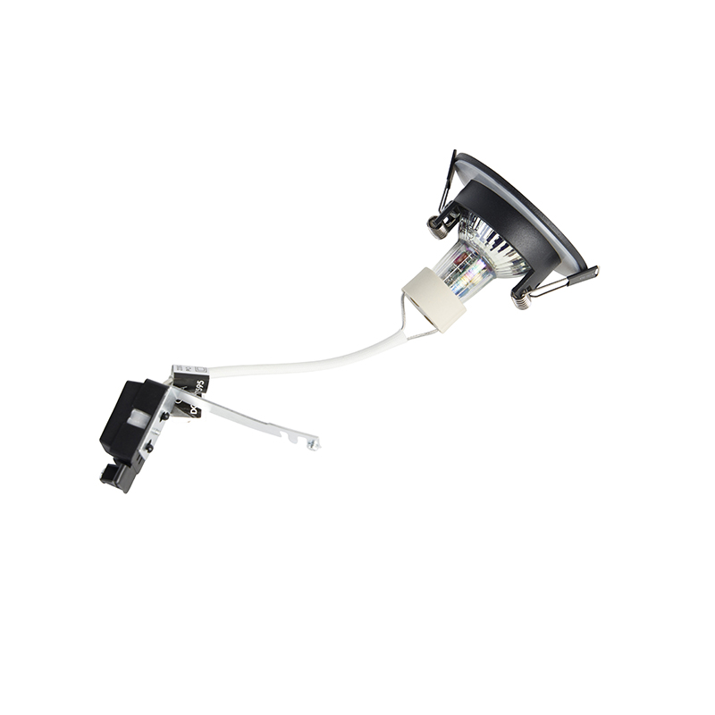 Moderne Einbauleuchte schwarz IP44 - Xena Round