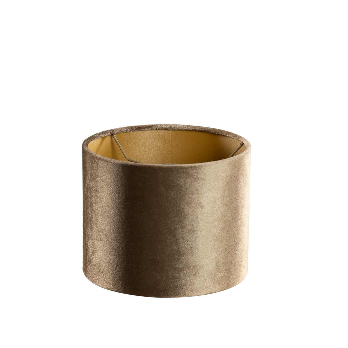 Velvet Lampshade Bronze with Gold Interior 18/18/14