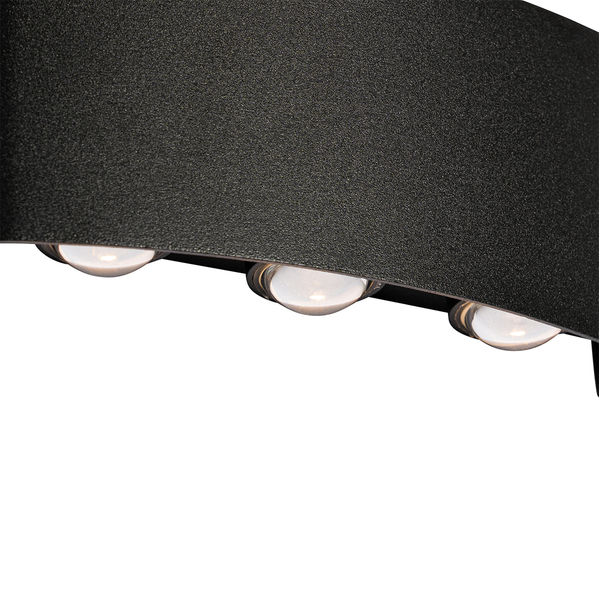 Lámpara de pared exterior negra con LED 6 luces IP54 - Silly