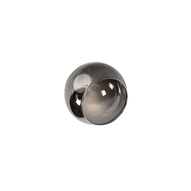 Art Deco Ceiling Light Black with Smoke Glass 4-Lights - Vidro