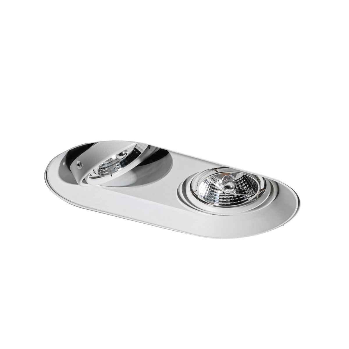 Faretto da incasso rotondo bianco GU10 70mm 2 luci - Hubs