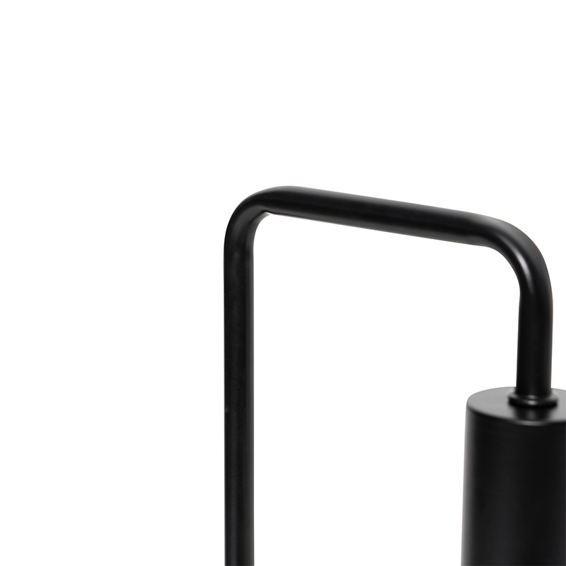 Modern Black Table Lamp with Wireless Charging - Facil