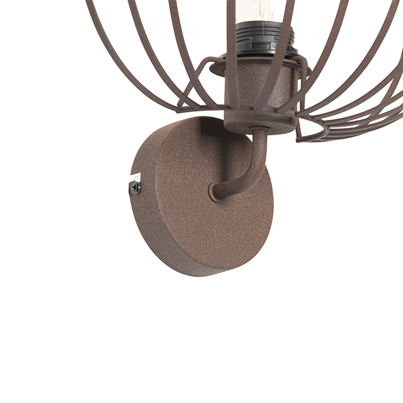 Applique da parete di design marrone ruggine 30 cm - Johanna