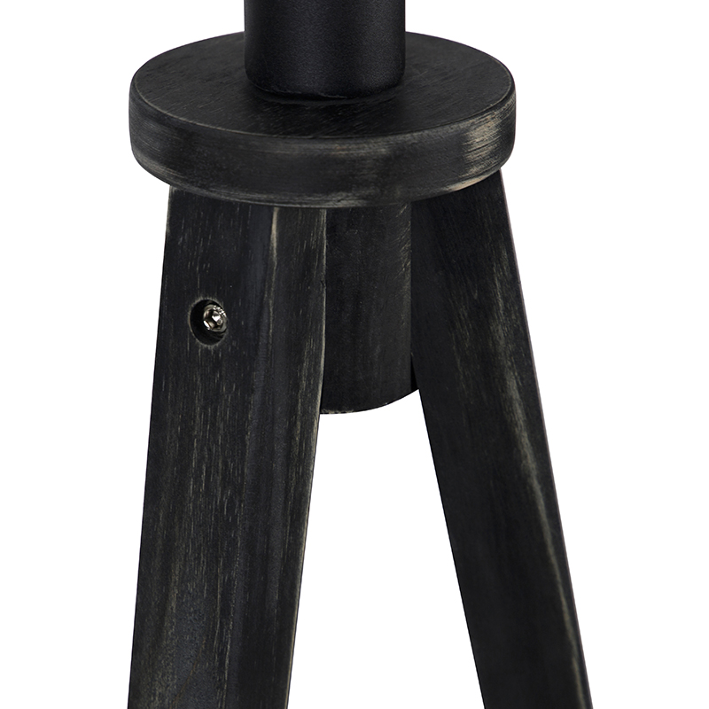 Lampadaire trépied rustique noir - Tripod Classic