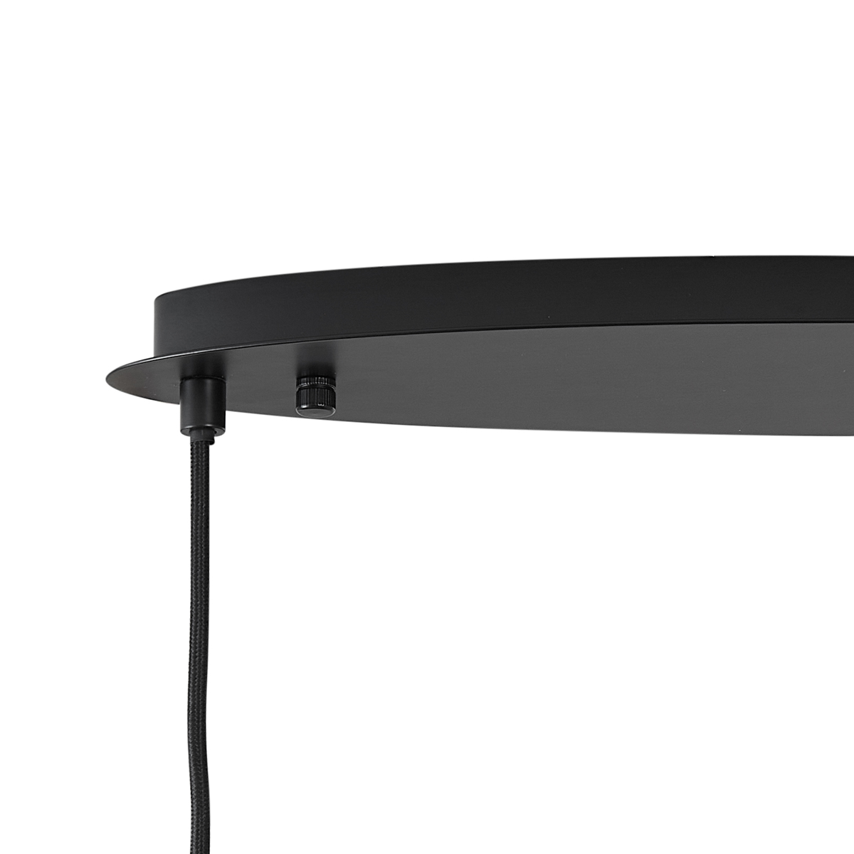 Lámpara colgante de diseño negra con cristal ahumado ovalado de 5 luces - Mochan