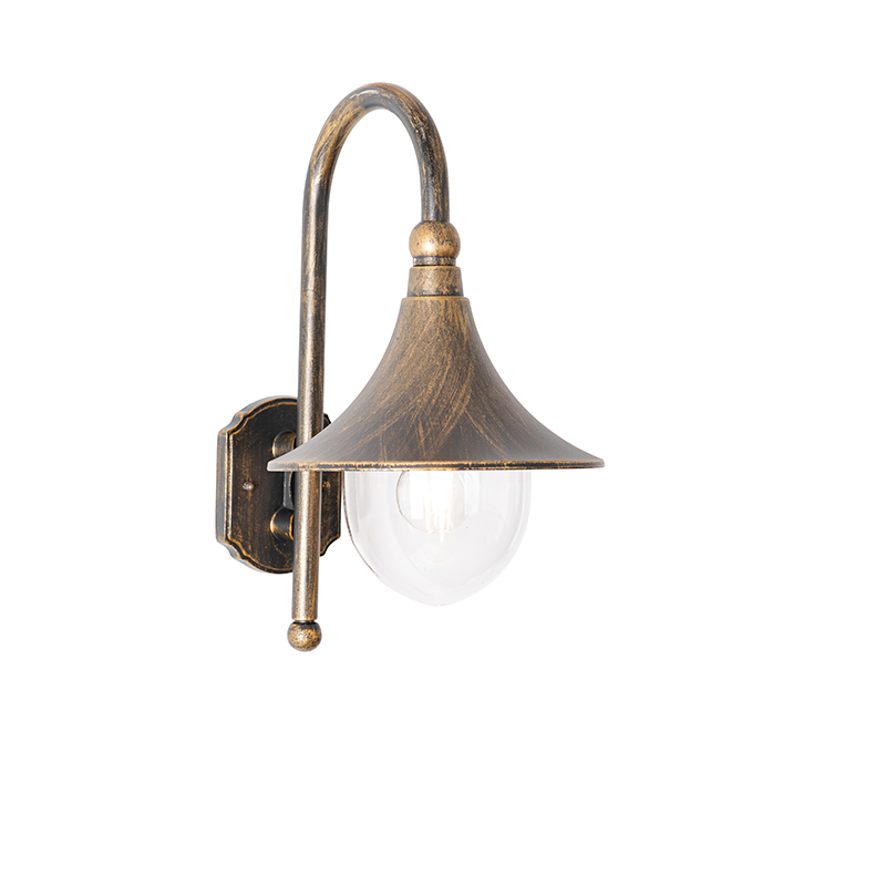 Lámpara de pared exterior clásica oro antiguo IP44 - Daphne