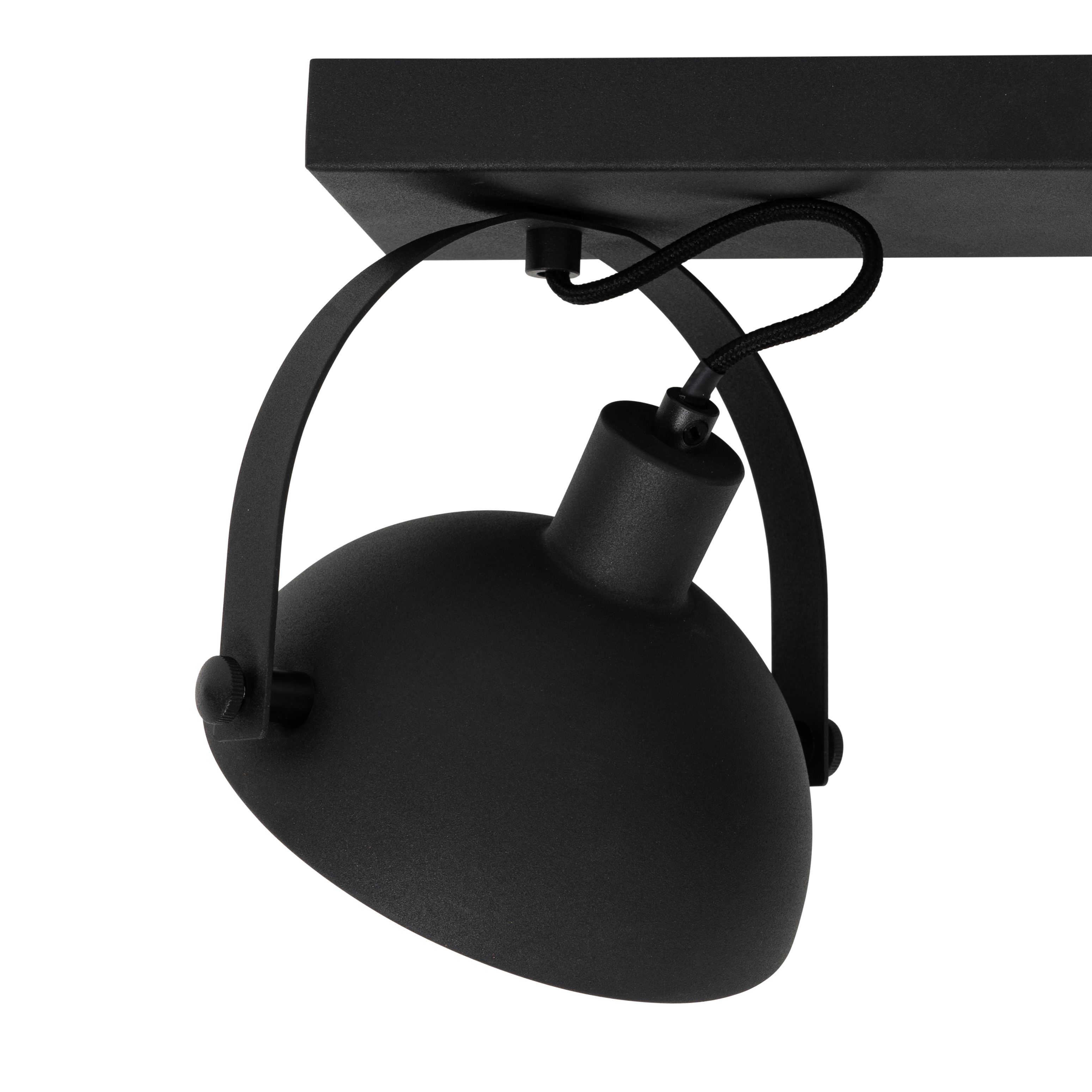 Plafonnier industriel noir avec or 2 lumières orientables - Magnax
