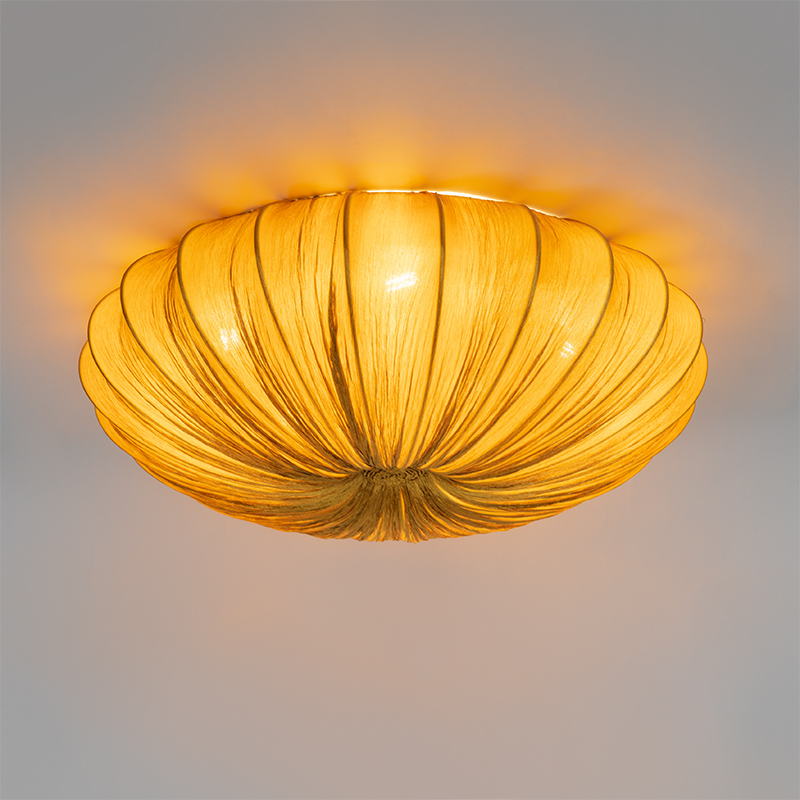 Plafón de diseño dorado 60 cm 5-luces - Plu