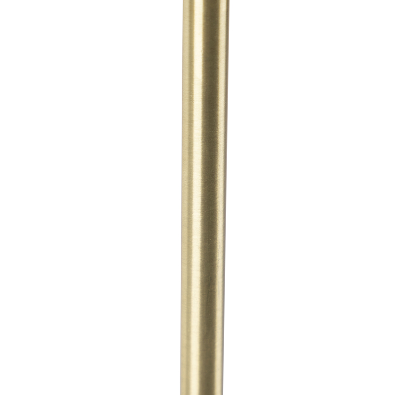 Tischlampe Gold / Messing mit Leinenschirm Taupe 35 cm - Parte