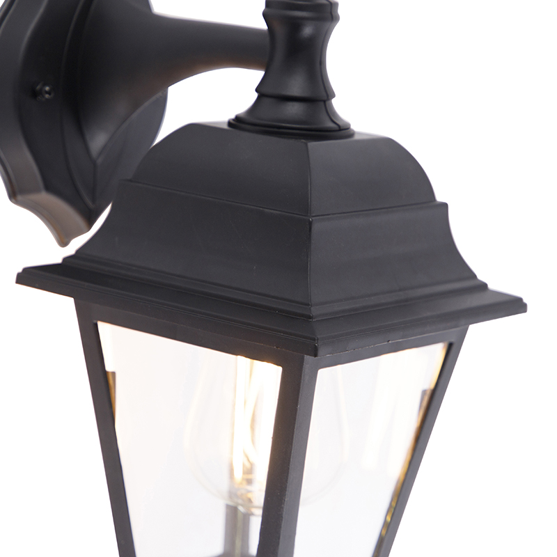 Lampada da parete per esterni classica nera IP44 - Capital