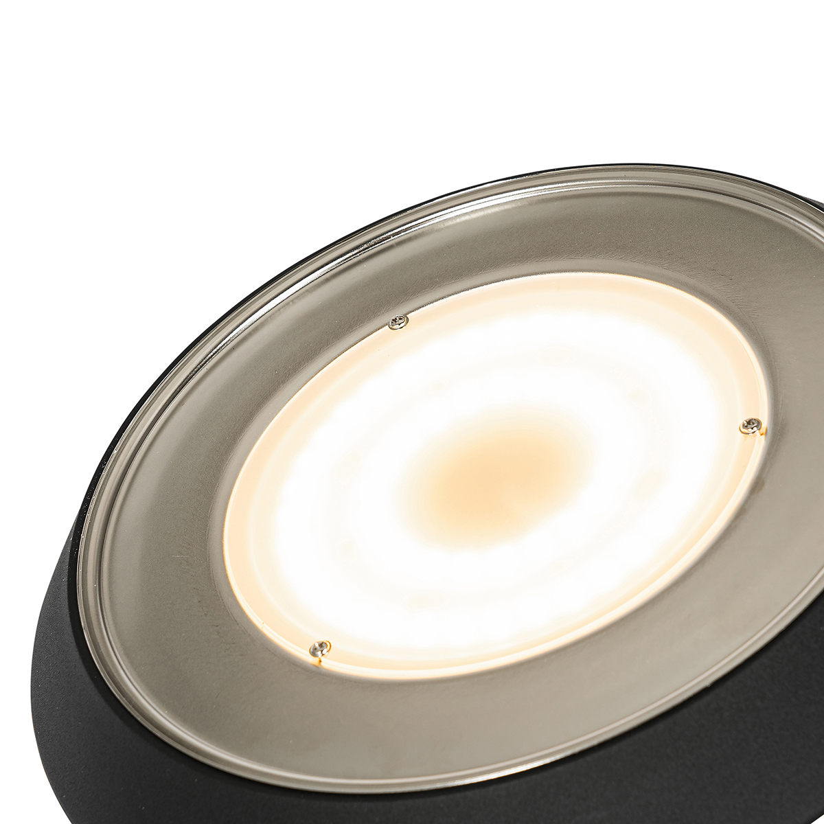 Lámpara de pie negra con LED y regulador con luz de lectura - Fez