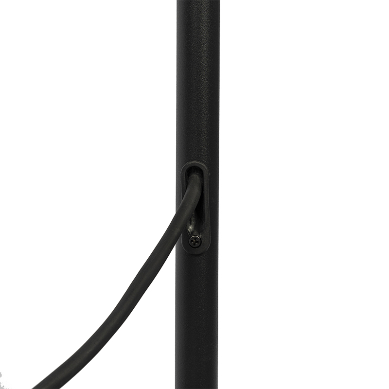 Outdoor Floor Lamp Black with White Lampshade IP65 25 cm - Virginia
