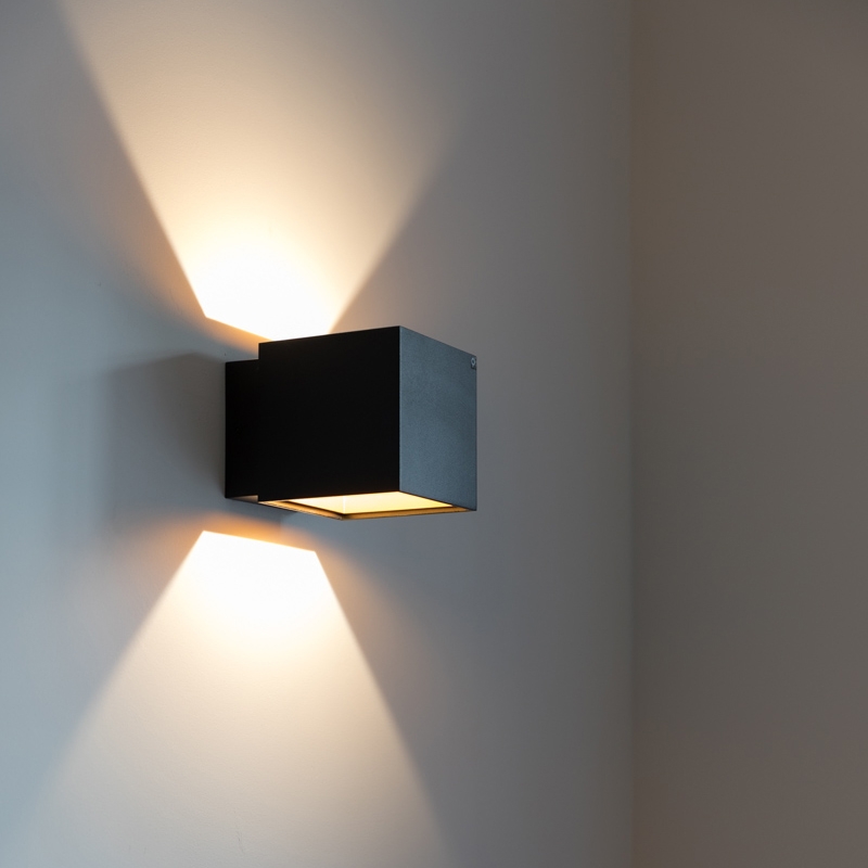 Design Wall Lamp Black/Gold Incl. LED - Caja