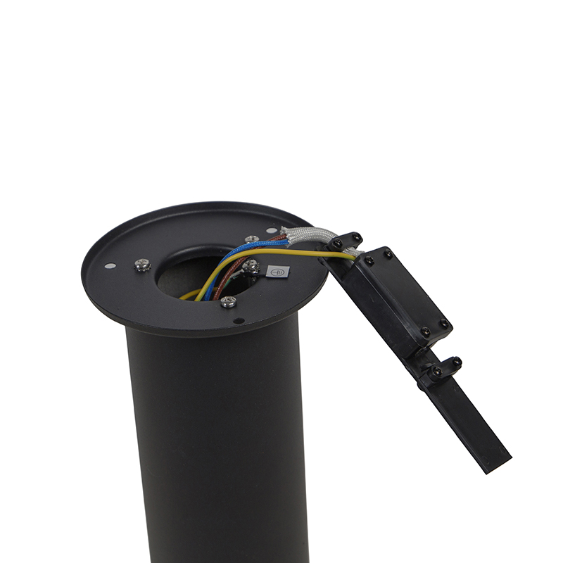 Lampe d'extérieur noire avec abat-jour blanc opale 50 cm - Odense