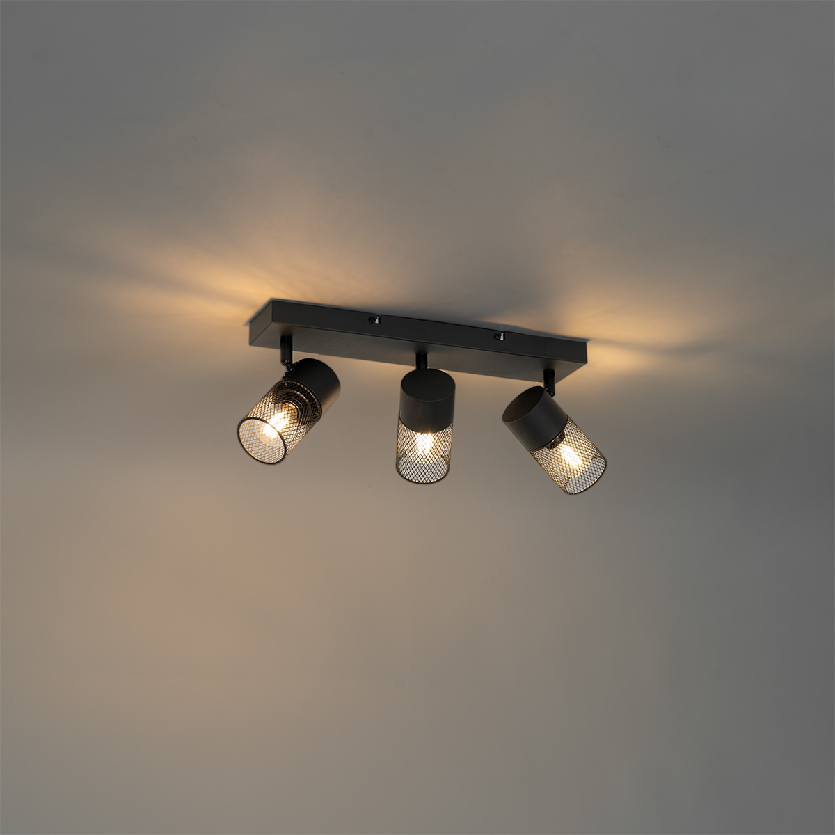 Deckenstrahler 3-flammig Economy – Matt-nickel, Inkl. 3x ESL-Lampen