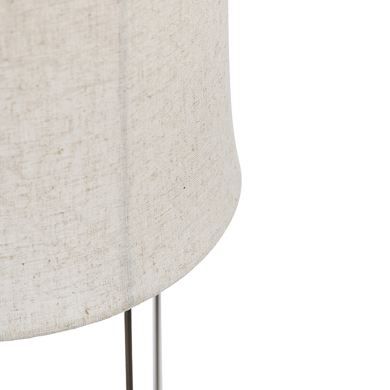 Lámpara de pie de diseño con pantalla de lino beige - Rich