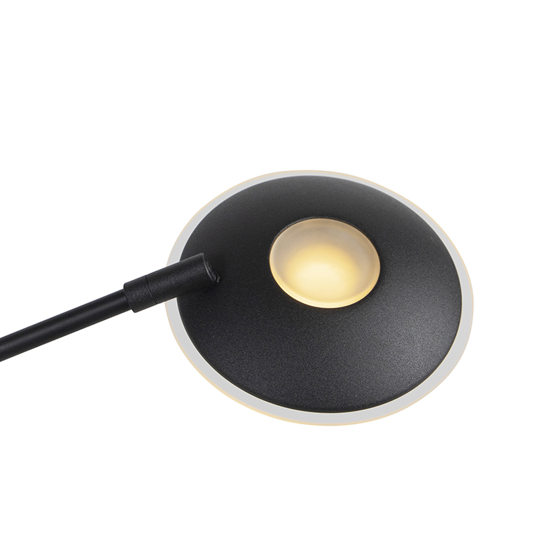 Modern Floor Lamp Black Incl. LED with Reading Arm - Ibiza