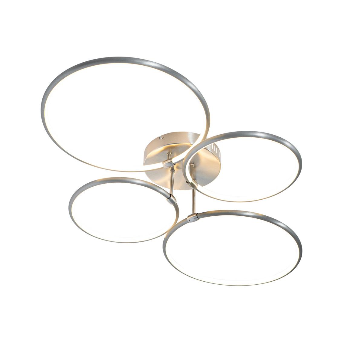 Design Deckenleuchte Stahl inkl. LED 3-stufig dimmbar 4-flammig - Joaniqa