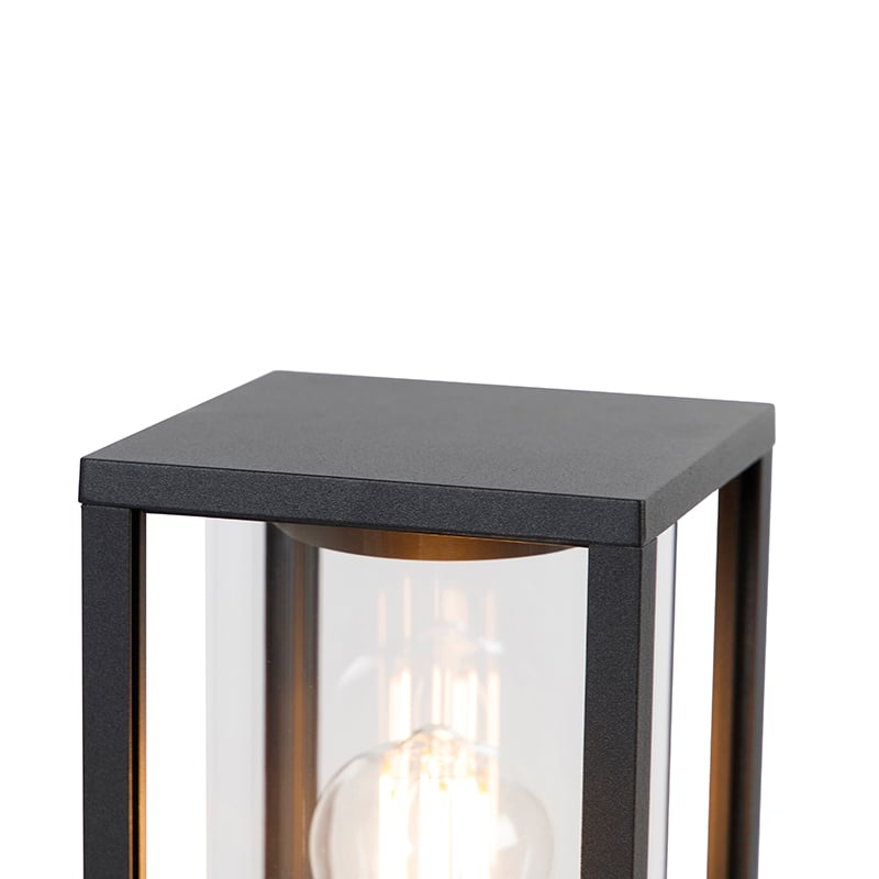 Lampe d'extérieur sur pied noire 100 cm avec piquet et passe-câble -  Charlois