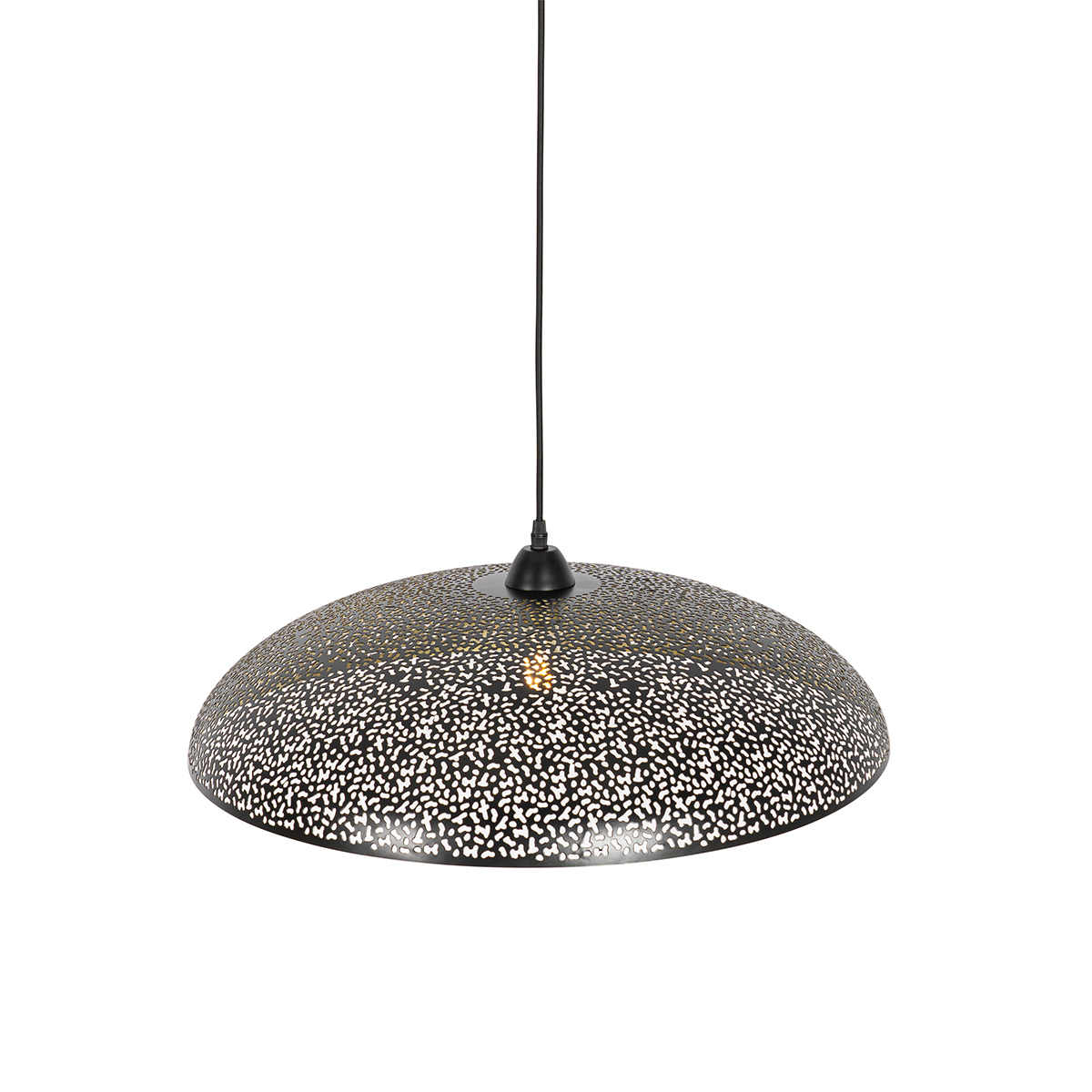 Oriental Pendant Light Black with Gold 60 cm - Japke