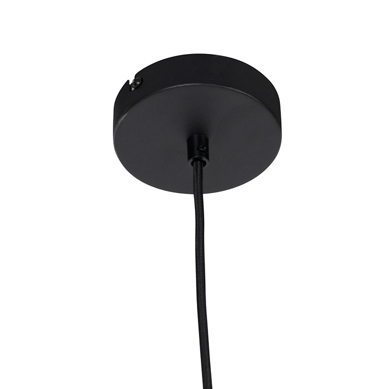 Modern Pendant Light Black with Flower Shade 35 cm - Combi