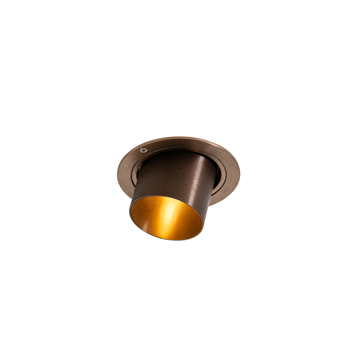 Juego de 6 focos empotrables modernos bronce oscuro redondos orientables - Installa