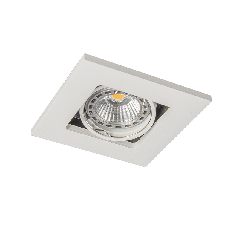 Set of 10 Recessed Spotlights White Adjustable - Qure