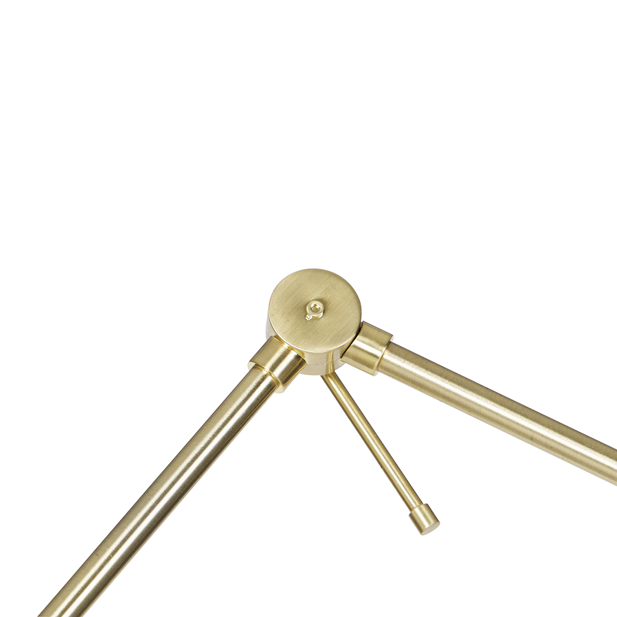 Moderne Stehleuchte Gold mit Schirm weiß 50 cm verstellbar - Herausgeber