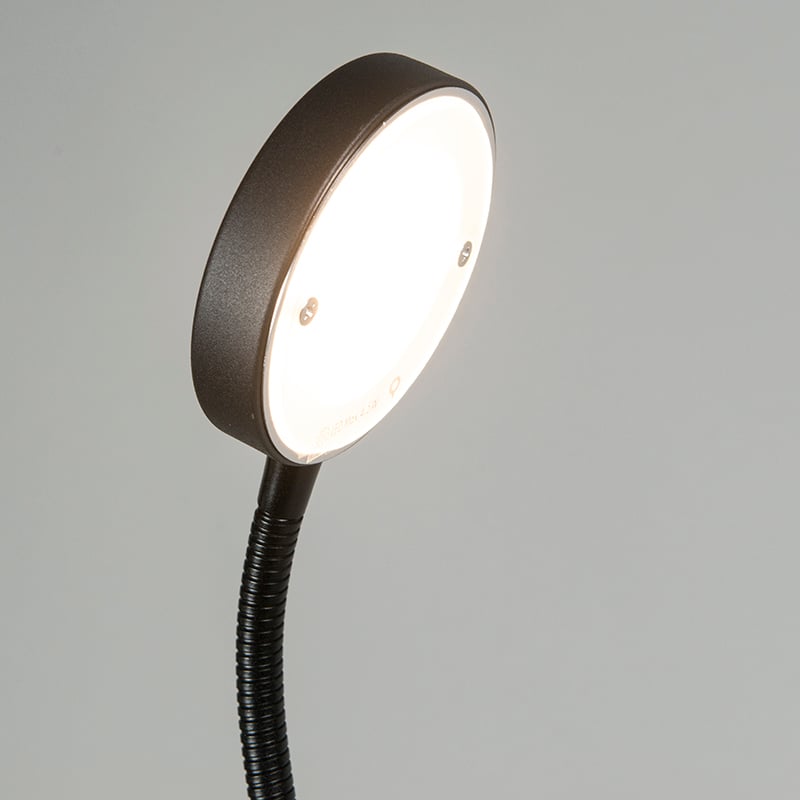 Lámpara de pie moderna negra LED - TRAX