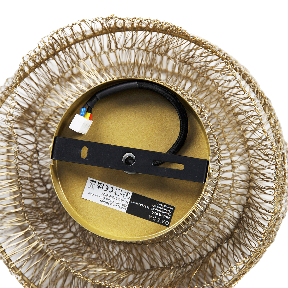 Plafón oriental dorado 25 cm - Vadi