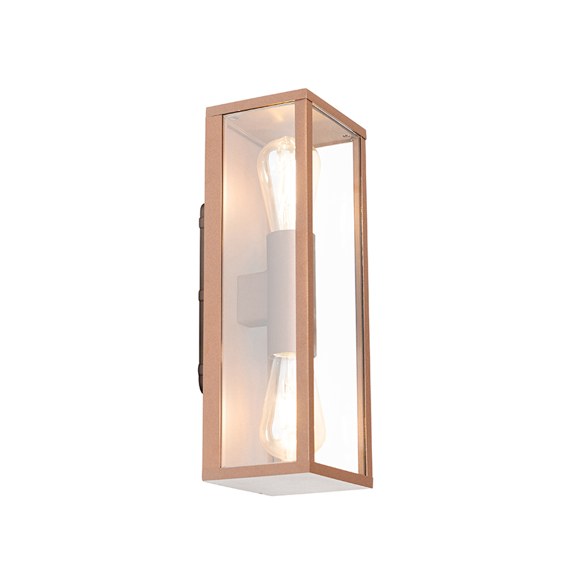 Industrial Wall Light Rust Brown 38 cm 2-Light IP44 - Charlois