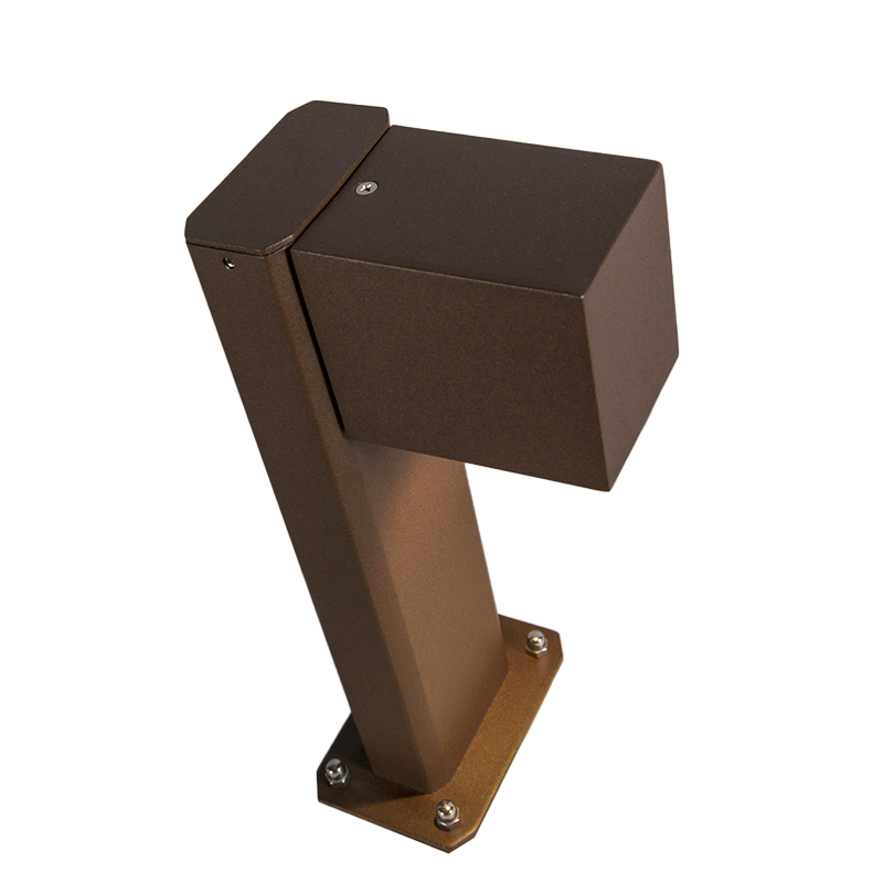 Lampada da esterno industriale in piedi marrone ruggine 30 cm IP44 - Baleno