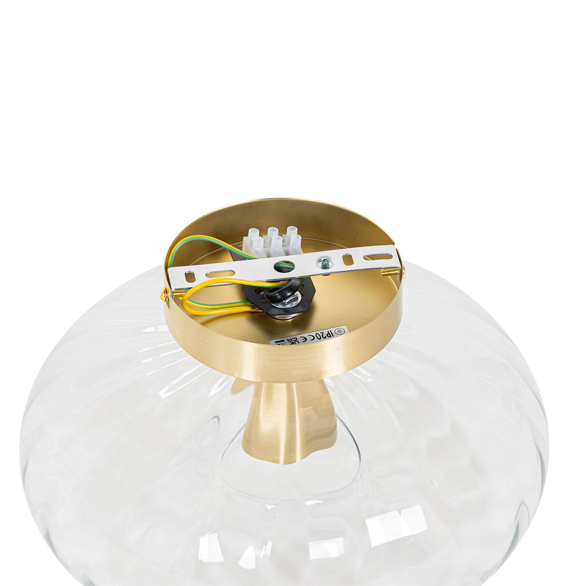 Art Deco Ceiling Light Gold with Glass - Ayesha