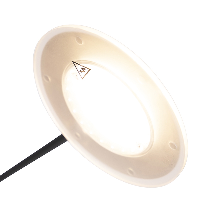 Modern Floor Lamp Black Incl. LED with Reading Arm - Ibiza
